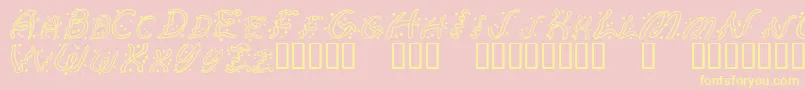 RubanExtravaganza Font – Yellow Fonts on Pink Background