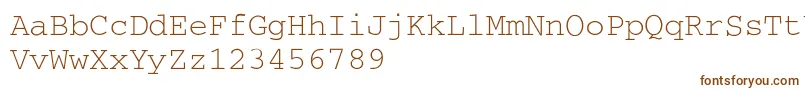 CourierA-fontti – ruskeat fontit valkoisella taustalla