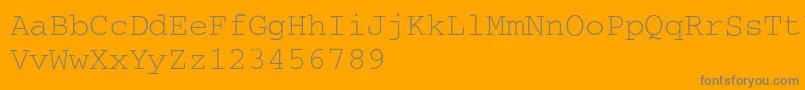 フォントCourierA – オレンジの背景に灰色の文字