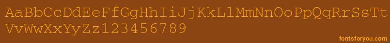 Подробнее о шрифте CourierA Шрифт CourierA – оранжевые шрифты на коричневом фоне