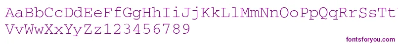 Шрифт CourierA – фиолетовые шрифты на белом фоне