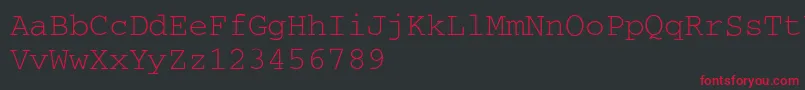 フォントCourierA – 黒い背景に赤い文字