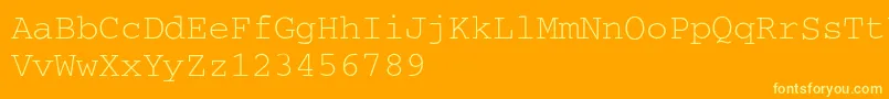 CourierA Font – Yellow Fonts on Orange Background