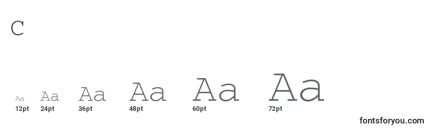 CourierA Font Sizes