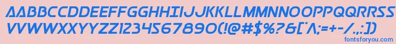 Postmasterbold Font – Blue Fonts on Pink Background