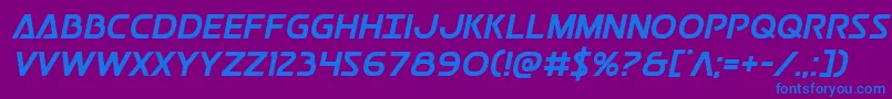 Postmasterbold Font – Blue Fonts on Purple Background