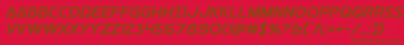 Postmasterbold Font – Brown Fonts on Red Background