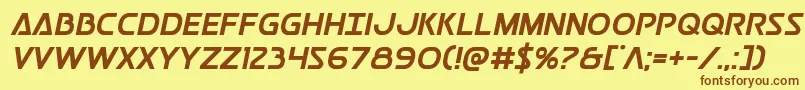 Postmasterbold Font – Brown Fonts on Yellow Background
