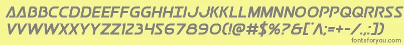 Postmasterbold Font – Gray Fonts on Yellow Background