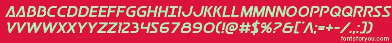 Postmasterbold Font – Green Fonts on Red Background