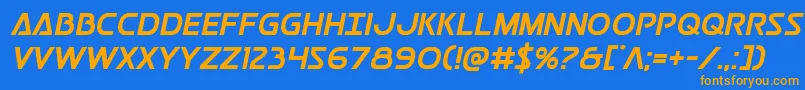Postmasterbold Font – Orange Fonts on Blue Background