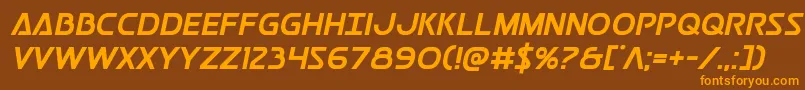 Postmasterbold Font – Orange Fonts on Brown Background