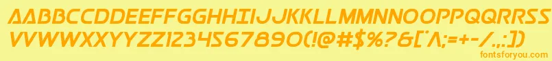 Postmasterbold Font – Orange Fonts on Yellow Background