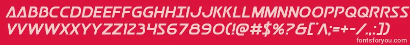 Postmasterbold Font – Pink Fonts on Red Background