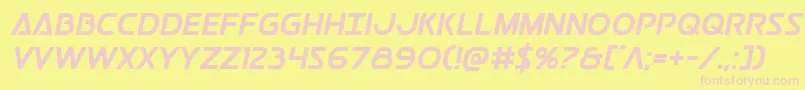 Postmasterbold Font – Pink Fonts on Yellow Background