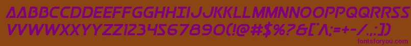 Postmasterbold Font – Purple Fonts on Brown Background