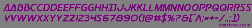 Postmasterbold Font – Purple Fonts on Gray Background