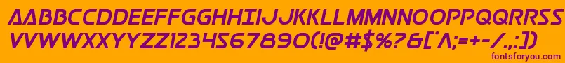 Postmasterbold Font – Purple Fonts on Orange Background