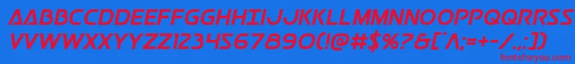 Шрифт Postmasterbold – красные шрифты на синем фоне