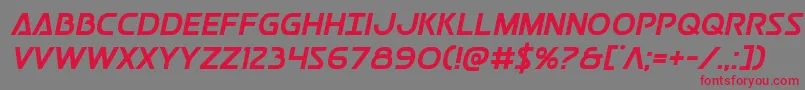 Postmasterbold Font – Red Fonts on Gray Background