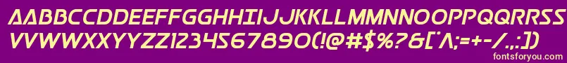 Postmasterbold Font – Yellow Fonts on Purple Background
