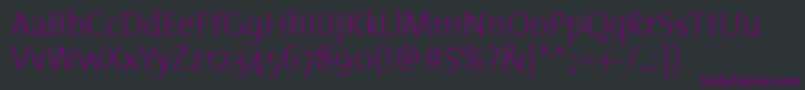 ThemixextralightPlain Font – Purple Fonts on Black Background