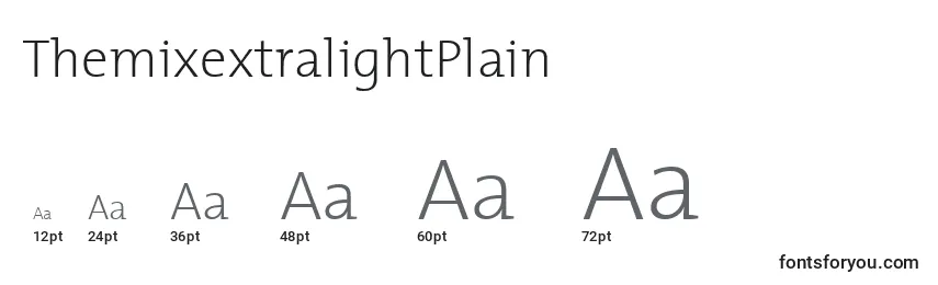 ThemixextralightPlain Font Sizes