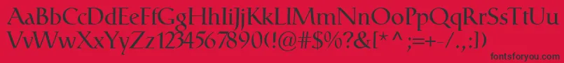 CatullRegular Font – Black Fonts on Red Background