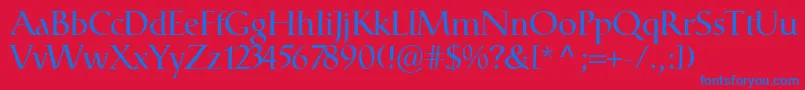 CatullRegular Font – Blue Fonts on Red Background