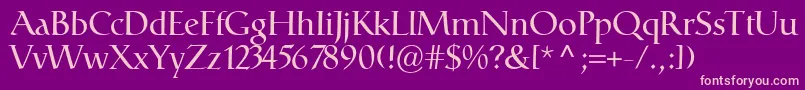 CatullRegular Font – Pink Fonts on Purple Background