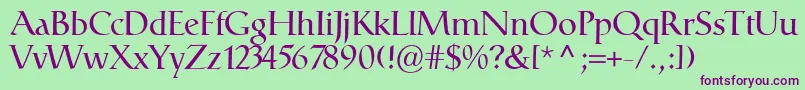 Шрифт CatullRegular – фиолетовые шрифты на зелёном фоне