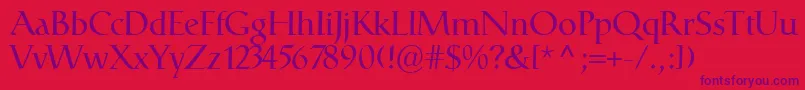 CatullRegular Font – Purple Fonts on Red Background