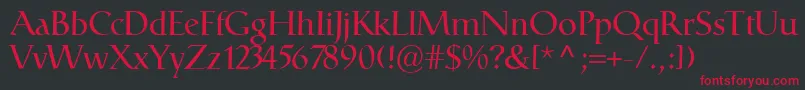 CatullRegular Font – Red Fonts on Black Background