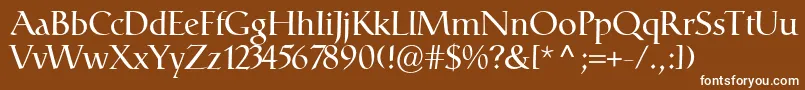 CatullRegular Font – White Fonts on Brown Background