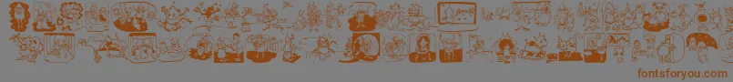Шрифт Newaliens – коричневые шрифты на сером фоне