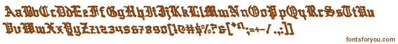 QuestKnightLeftalic Font – Brown Fonts on White Background