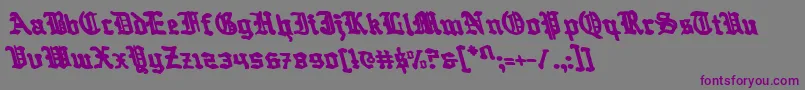 QuestKnightLeftalic Font – Purple Fonts on Gray Background