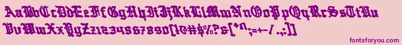 QuestKnightLeftalic Font – Purple Fonts on Pink Background