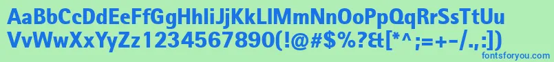 RotisIiSansProBlack Font – Blue Fonts on Green Background