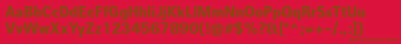 RotisIiSansProBlack Font – Brown Fonts on Red Background