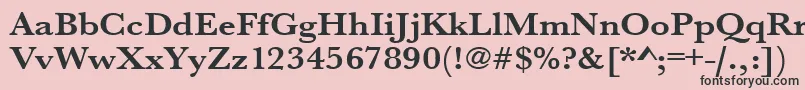 UrwbaskertextwidBold Font – Black Fonts on Pink Background