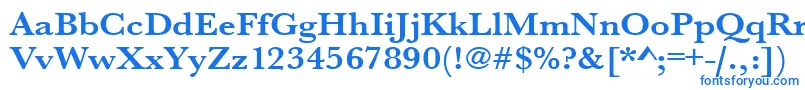 UrwbaskertextwidBold Font – Blue Fonts on White Background