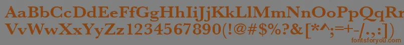 UrwbaskertextwidBold Font – Brown Fonts on Gray Background