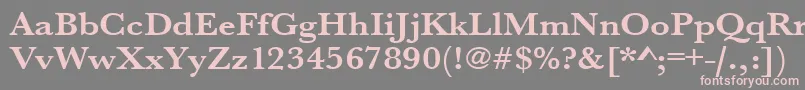 UrwbaskertextwidBold Font – Pink Fonts on Gray Background