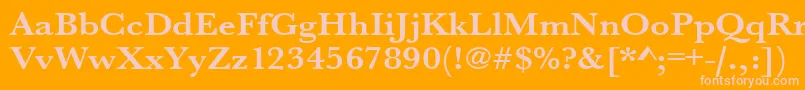 UrwbaskertextwidBold Font – Pink Fonts on Orange Background