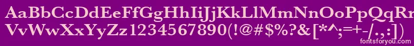 UrwbaskertextwidBold Font – Pink Fonts on Purple Background