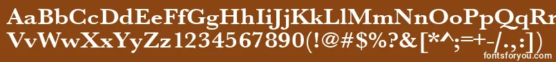 Шрифт UrwbaskertextwidBold – белые шрифты на коричневом фоне