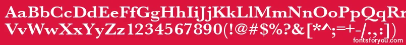 UrwbaskertextwidBold Font – White Fonts on Red Background