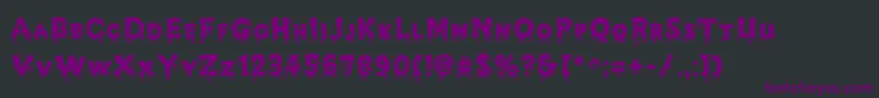 Czcionka JdMelted – fioletowe czcionki na czarnym tle