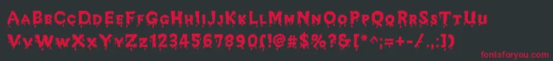 JdMelted Font – Red Fonts on Black Background